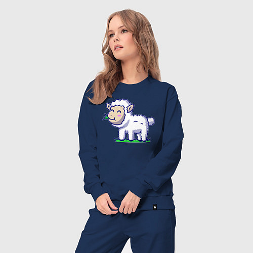 Женский костюм Овечка на лугу / Тёмно-синий – фото 3