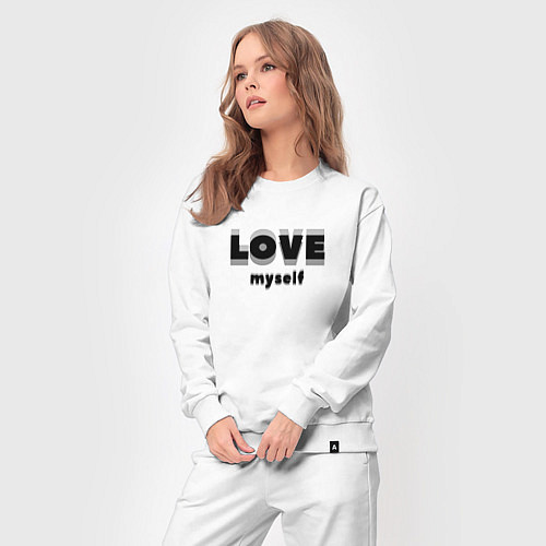 Женский костюм Минимализм люблю себя / Белый – фото 3