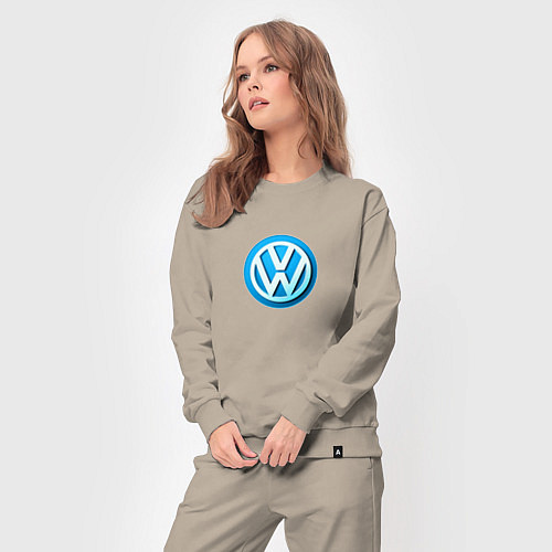 Женский костюм Volkswagen logo blue / Миндальный – фото 3