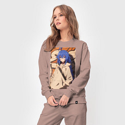 Костюм хлопковый женский Реинкарнация безработного Рокси Мигурдия арт, цвет: пыльно-розовый — фото 2