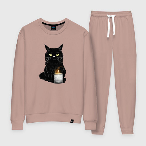 Женский костюм Кот с примусом / Пыльно-розовый – фото 1