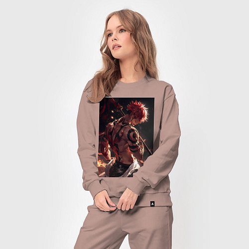 Женский костюм Магическая битва Сукуна Рёмэн демон / Пыльно-розовый – фото 3