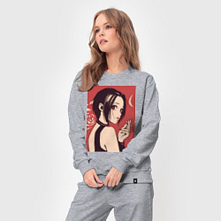 Костюм хлопковый женский Нана Осаки Вокалистка, цвет: меланж — фото 2