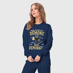 Костюм хлопковый женский Make demonade, цвет: тёмно-синий — фото 2