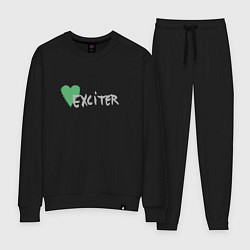 Костюм хлопковый женский Depeche Mode - Exciter logos, цвет: черный