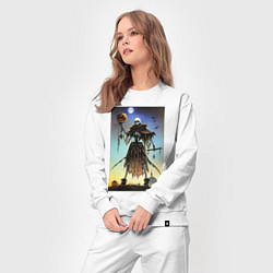 Костюм хлопковый женский Ведьма пугало - хэллоуин нейросеть, цвет: белый — фото 2