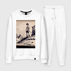 Костюм хлопковый женский 17-years-old kid on the roof, цвет: белый