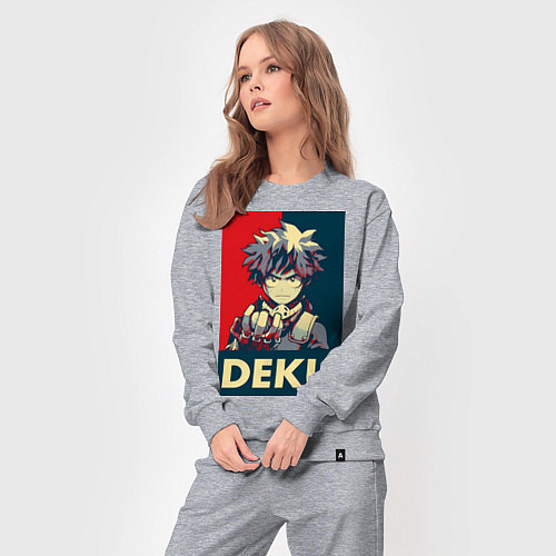 Женский костюм Моя геройская академия Идзуку Мидория герой / Меланж – фото 3