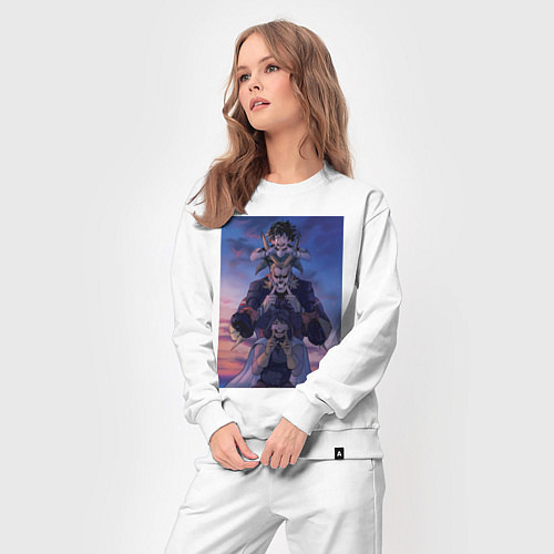 Женский костюм Моя геройская академия Всемогущий Идзуку Мидория / Белый – фото 3