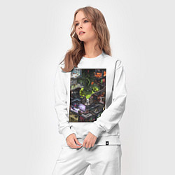 Костюм хлопковый женский Half life 1 - levels and bosses, цвет: белый — фото 2