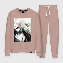 Костюм хлопковый женский Реинкарнация безработного Сильфиетта арт, цвет: пыльно-розовый