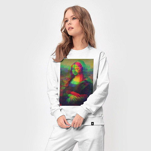 Женский костюм Мона Лиза с глюками / Белый – фото 3