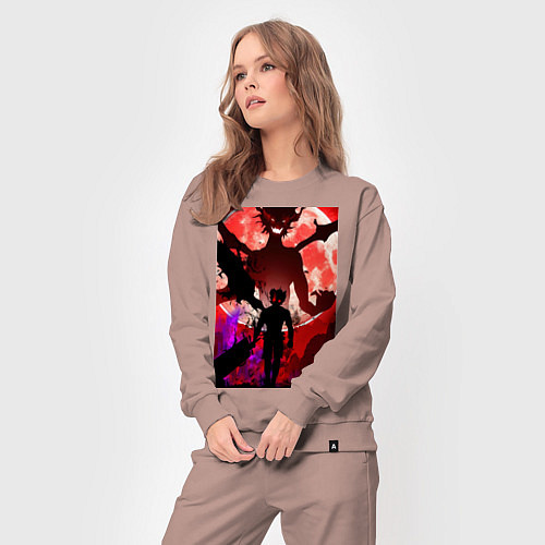 Женский костюм Чёрный клевер Аста демон / Пыльно-розовый – фото 3