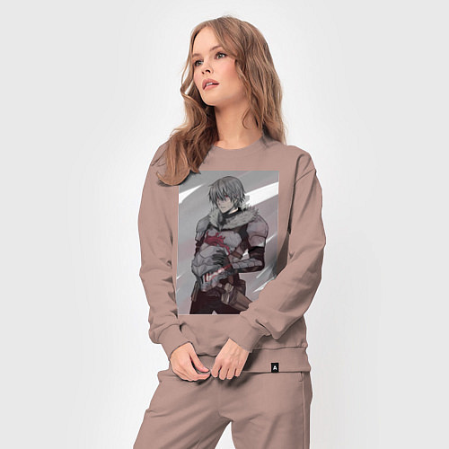 Женский костюм Убийца гоблинов воин рыцарь / Пыльно-розовый – фото 3