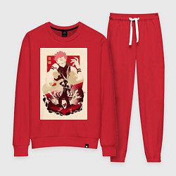 Костюм хлопковый женский Магическая битва Сукуна Рёмэн король арт, цвет: красный