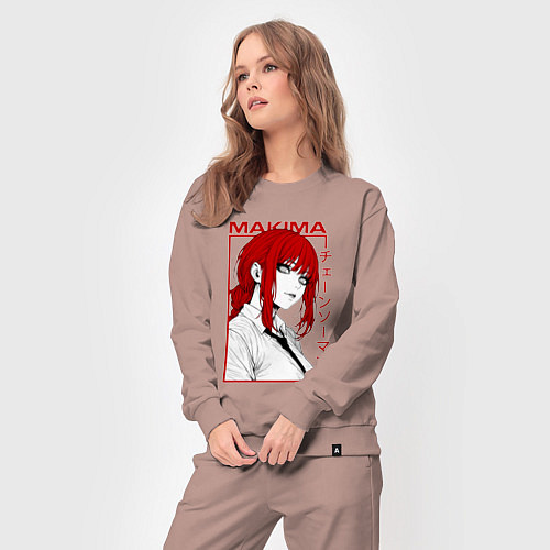 Женский костюм Макима аниме / Пыльно-розовый – фото 3