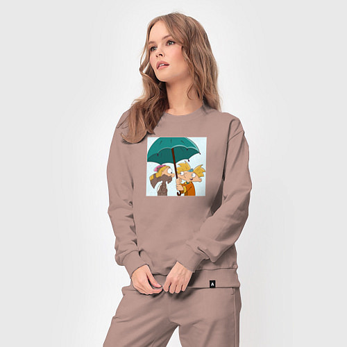 Женский костюм Фан арт эй Арнольд романтика / Пыльно-розовый – фото 3