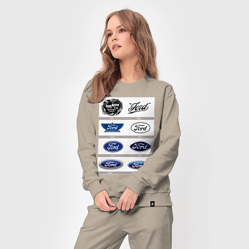 Женский костюм Ford логотип / Миндальный – фото 3