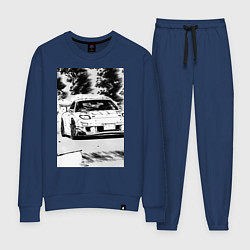 Костюм хлопковый женский Mazda rx-7 автомобиль гоночный, цвет: тёмно-синий