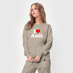 Костюм хлопковый женский I love Audi, цвет: миндальный — фото 2