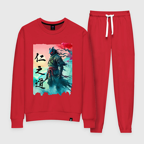 Женский костюм Japanese samurai - ghost of Tsushima sketch / Красный – фото 1