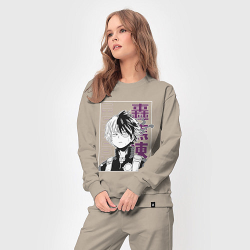 Женский костюм Моя геройская академия Шото Тодороки / Миндальный – фото 3