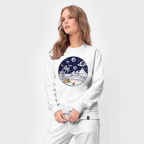 Женский костюм Космический остров / Белый – фото 3