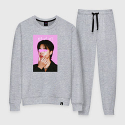 Костюм хлопковый женский Чимин BTS, цвет: меланж