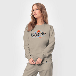 Костюм хлопковый женский Style boxing, цвет: миндальный — фото 2