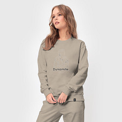 Костюм хлопковый женский BTS Dynamite RM, цвет: миндальный — фото 2