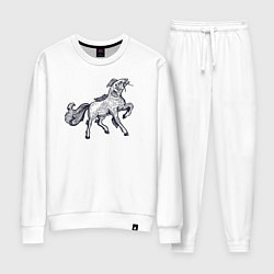 Костюм хлопковый женский Рыбоконь, цвет: белый