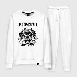 Костюм хлопковый женский Megadeth - rock dog, цвет: белый