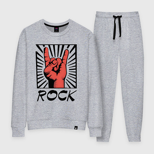 Женский костюм Rock - жест коза / Меланж – фото 1