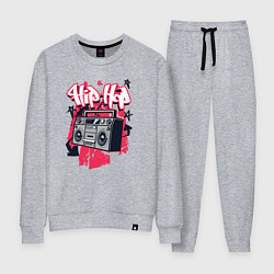 Костюм хлопковый женский Boombox hip-hop, цвет: меланж