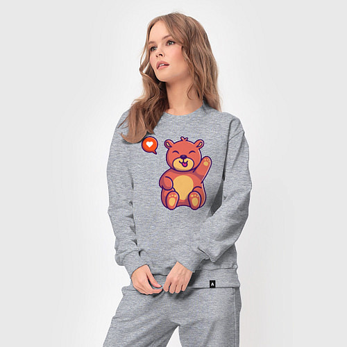 Женский костюм Lovely bear / Меланж – фото 3