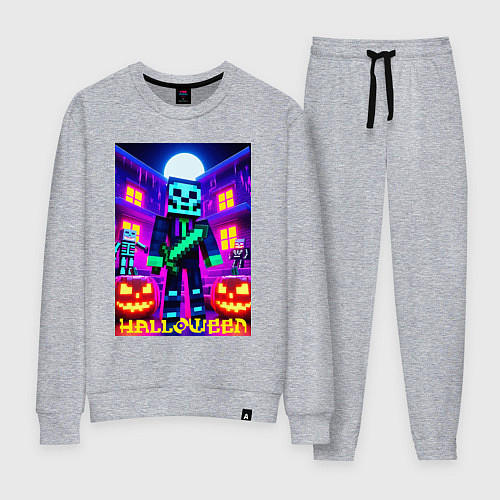 Женский костюм Halloween and Minecraft - neon collaboration / Меланж – фото 1