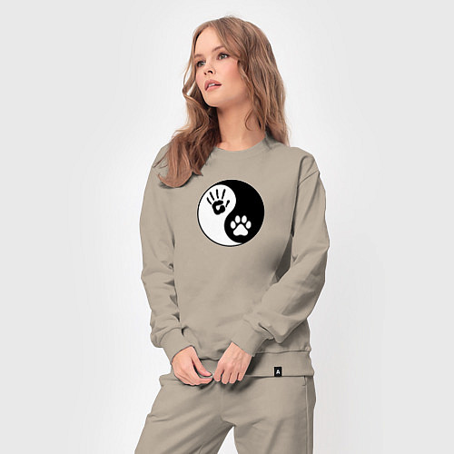 Женский костюм Инь ян символ квадробика / Миндальный – фото 3