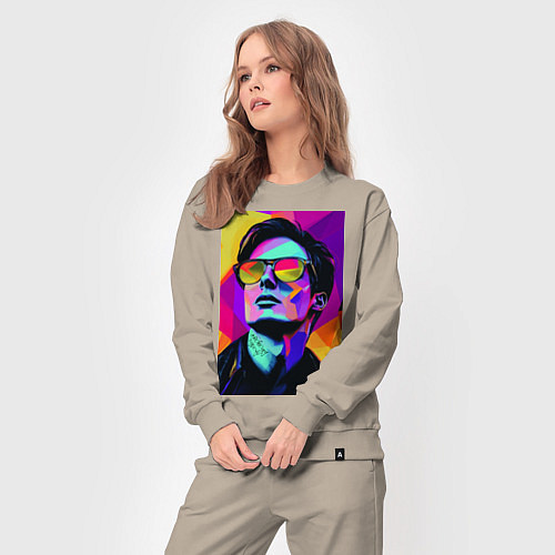 Женский костюм Портрет Дурова pop art / Миндальный – фото 3