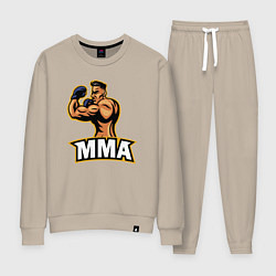 Костюм хлопковый женский Fighter MMA, цвет: миндальный