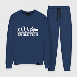 Костюм хлопковый женский Эволюция механика, цвет: тёмно-синий
