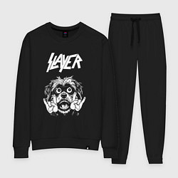 Костюм хлопковый женский Slayer rock dog, цвет: черный