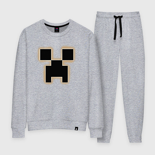 Женский костюм Логотип игры Майнкрафт / Меланж – фото 1