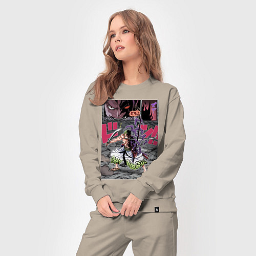 Женский костюм Ван-Пис Зоро Ророноа техника / Миндальный – фото 3