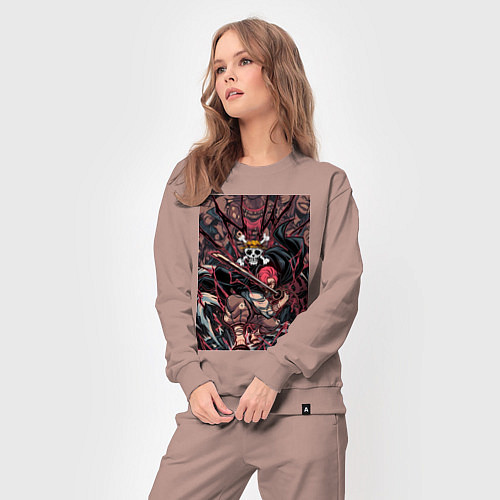 Женский костюм Ван-Пис Шанкс команда / Пыльно-розовый – фото 3