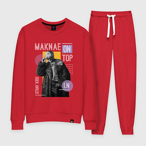 Женский костюм Stray kids Maknae on top IN / Красный – фото 1
