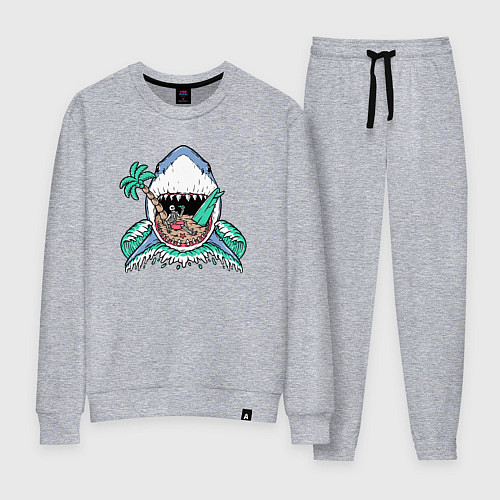 Женский костюм Акула и сервер / Меланж – фото 1