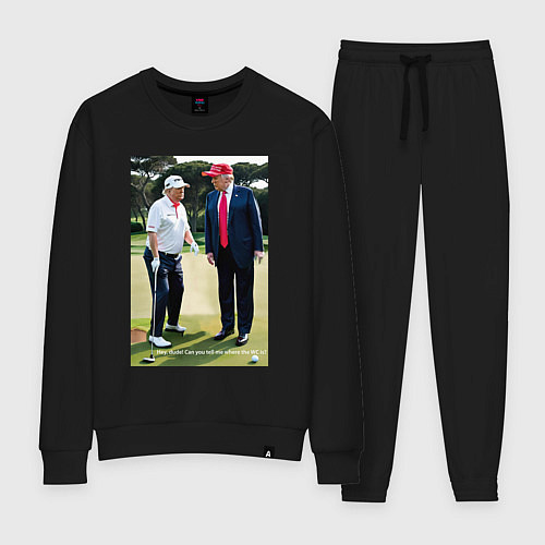 Женский костюм Джо и Дональд на поле для гольфа / Черный – фото 1