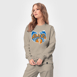 Костюм хлопковый женский Wu-tang knicks, цвет: миндальный — фото 2