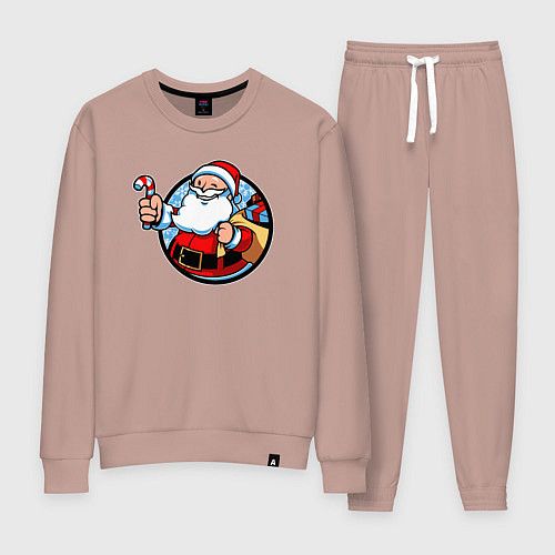 Женский костюм Санта идёт / Пыльно-розовый – фото 1