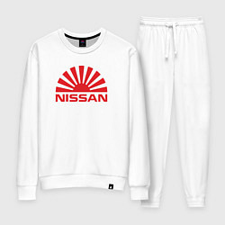 Костюм хлопковый женский Nissan car, цвет: белый